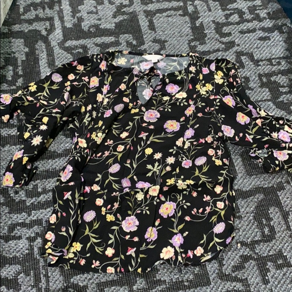Lauren Conrad Flower Blouse